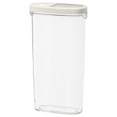 Vakumlu Kapaklı Saklama Kabı Beyaz IKEA MeridyenDukkan Silikon Kauçuk Beyaz 8x30 Cm 1 Adet Büyük Boy - 1