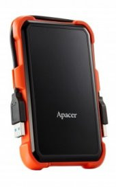 Apacer AC630 Siyah-Turuncu 1 TB Askeri Sınıf Darbeye Dayanıklı 2.5" USB 3.1 Taşınabilir Harddisk (AP1TBAC630T-1) - 1