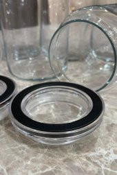Kapris 6 Adet Cam Kavanoz Saklama Erzak Kabı Akrilik Kapak 900 ml - 3