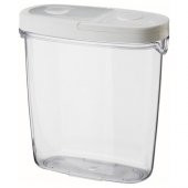Vakumlu Kapaklı Saklama Kabı IKEA Beyaz MeridyenDukkan Silikon Kauçuk Beyaz  8x18 Cm 1 Adet Orta Boy - 1