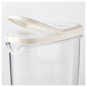 Vakumlu Kapaklı Saklama Kabı IKEA Beyaz MeridyenDukkan Silikon Kauçuk Beyaz  8x18 Cm 1 Adet Orta Boy - 6
