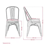Tolix Kolsuz Metal Sandalye-Beyaz - 2