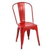 Tolix Kolsuz Metal Sandalye-Kırmızı - 1