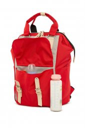 Bagmori Kırmızı Cepli Logolu Anne Bebek Çantası - 2