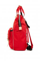 Bagmori Kırmızı Cepli Logolu Anne Bebek Çantası - 3