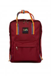 Bagmori Bordo Renkli Kolonlu Kare Askı Ayarlı Sırt Çantası - 1