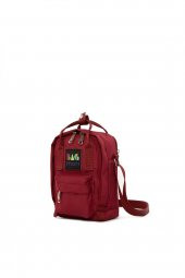 Bagmori Bordo Çapraz Kare Paraşüt Mini Çanta - 2