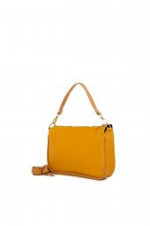 Bagmori Sarı Saten Fitilli Baget Çanta thumbnail 2