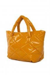 Bagmori Sarı Kapitone Şişme Çanta - 2