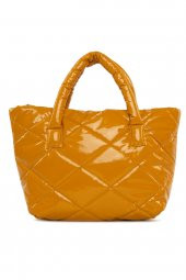 Bagmori Sarı Kapitone Şişme Çanta - 4