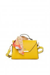 Bagmori Sarı Kapaklı Şallı Askılı Çanta - 1
