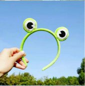 Taç Kurbağa Göz 1 Adet Yeşil Kadın Kız Saç Toka Aksesuar Hediye Takı - 4