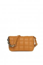 Bagmori Camel Nakışlı Kapaklı Mini Çanta - 1