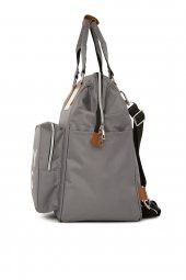 Bagmori Gri Baby Bag Baskılı Cepli Anne Bebek Bakım Sırt Çantası - 3