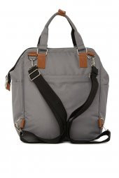 Bagmori Gri Baby Bag Baskılı Cepli Anne Bebek Bakım Sırt Çantası - 4