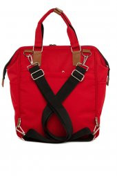 Bagmori Kırmızı Baby Bag Baskılı Cepli Anne Bebek Bakım Sırt Çantası - 4