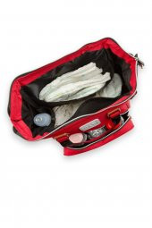 Bagmori Kırmızı Baby Bag Baskılı Cepli Anne Bebek Bakım Sırt Çantası - 5