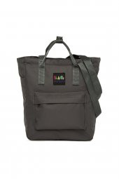 Bagmori Gri Fermuarlı Kolon Askılı Sırt Çantası - 1