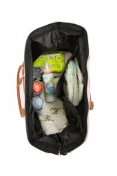 Bagmori Pembe Baby Bag Nakışlı Peluş Anne Bebek Çantası - 5