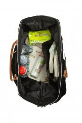 Bagmori Siyah Baby Bag Nakışlı Peluş Anne Bebek Çantası - 5