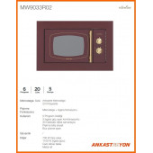 Silverline MW9033R02 Bordo retro ankastre mikrodalga - 2