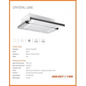 Silverline 1140 CRYSTAL LINE Siyah cam sürgülü aspiratör - 2