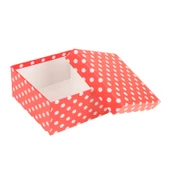 KIRMIZI PUANTİYELİ TASARIM HEDİYE KUTUSU NO:3 - 3