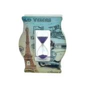 Kum Saati Eyfel Kulesi Ahşap 15 cm thumbnail 1