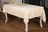 Finezza Raya Lüx Jakar Bambu Kumaş Bej Masa Örtüsü  Dikdörtgen 160x320 cm - 1100 - 2