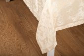Finezza Raya Lüx Jakar Bambu Kumaş Bej Masa Örtüsü  Dikdörtgen 160x320 cm - 1100 - 5