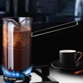 Borosilikat Cam Cezve Ateşe Dayanıklı 4 Fincanlık Lüks 350 ml - 1