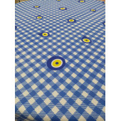 Hayat Home 130X180 Mavi Nazar Boncuk desenli Dertsiz Masa örtüsü - 2