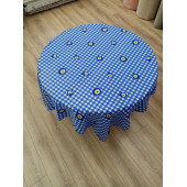 Hayat Home 130X180 Mavi Nazar Boncuk desenli Dertsiz Masa örtüsü - 5