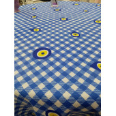 Hayat Home 130X180 Mavi Nazar Boncuk desenli Dertsiz Masa örtüsü - 6