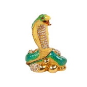 Yeşil Kral Kobra Swarovski Taşlı Mücevher Kutusu thumbnail 1