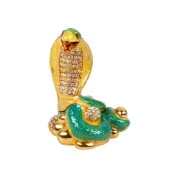 Yeşil Kral Kobra Swarovski Taşlı Mücevher Kutusu thumbnail 2