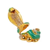 Yeşil Kral Kobra Swarovski Taşlı Mücevher Kutusu thumbnail 5