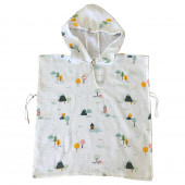 Mutlu Gün Marketi Müslin Panço 1-3 Yaş Bizim Köy Figürlü - 2