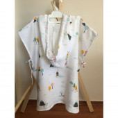 Mutlu Gün Marketi Müslin Panço 1-3 Yaş Bizim Köy Figürlü - 4