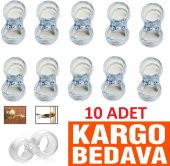 10 ADET KAPI KOL STOPERİ PENCERE KOL STOPERİ KOLU TAMPONU ŞEFFAF - 1