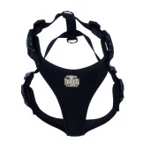 Doggie Havalı Dokuma Köpek Göğüs Tasması L 2x55-65cm Siyah thumbnail 2