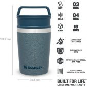 STANLEY 8OZ PASLANMAZ ÇELİK VAKUMLU SEYEHAT KUPASI BUZ MAVİSİ 0.23 L - 2