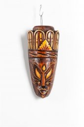 Dekoratif Ağaç Mask 20 cm Duvar Dekoru thumbnail 6