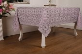 Finezza Sare Lüx Jakar  Kumaş Mor Masa Örtüsü  Dikdörtgen 160x320 cm - 1110 - 2