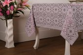Finezza Sare Lüx Jakar  Kumaş Mor Masa Örtüsü  Dikdörtgen 160x320 cm - 1110 - 3