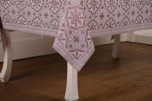 Finezza Sare Lüx Jakar  Kumaş Mor Masa Örtüsü  Dikdörtgen 160x320 cm - 1110 - 4