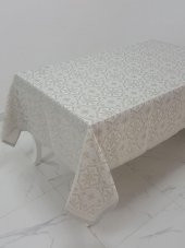 Finezza Sare Lüx Jakar  Kumaş Taş Masa Örtüsü  Dikdörtgen 160x320 cm - 1112 - 1
