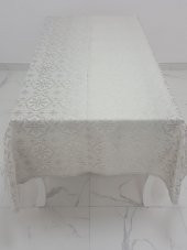 Finezza Sare Lüx Jakar  Kumaş Taş Masa Örtüsü  Dikdörtgen 160x320 cm - 1112 - 2
