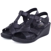 Ghattix 12 Hakiki Deri Yumuşak Kadın Sandalet - 3