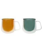 Lucky Art Classica 200 ml Çift Cidarlı Borasilikat Americano Renkli Bardak Seti - 1